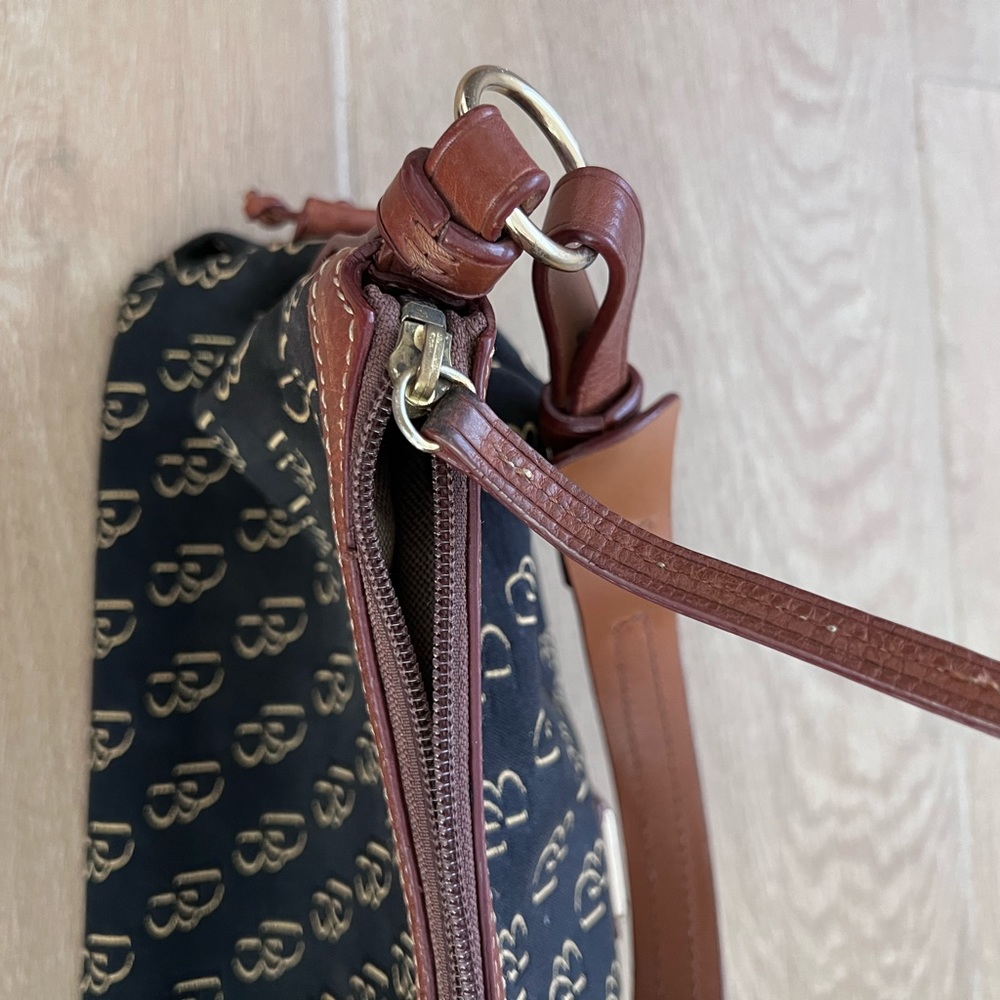 Dooney & Bourke Black with Brown Trim Mini Shoulder Bag - Picture 2 of 6